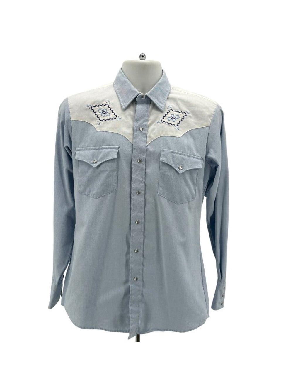 Vintage Kenny Rogers Western Karman Mens 15 1/2 - 34 Shirt Pearl Snap